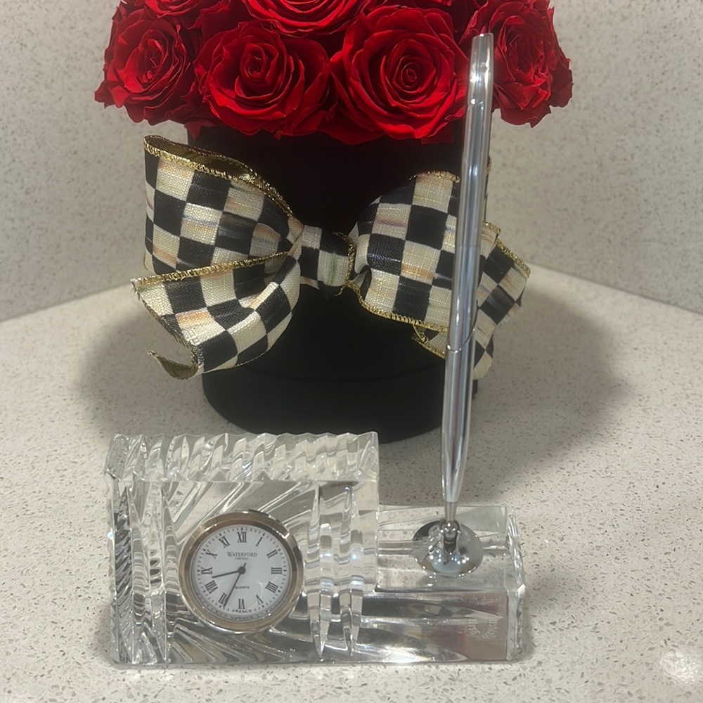 Waterford crystal clock and pen 🖊 great condition